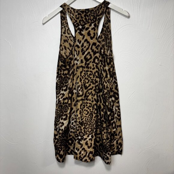 New Andrew Charles Mini Dress Leopard Animal Print Pullover Brown Short Women XS - Picture 6 of 6
